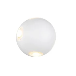 Applique Da Esterno-Selezionato da Mazzolaluce Applique da esterno sfera bianca 8w 3000k moderna 4 fasci di luce
