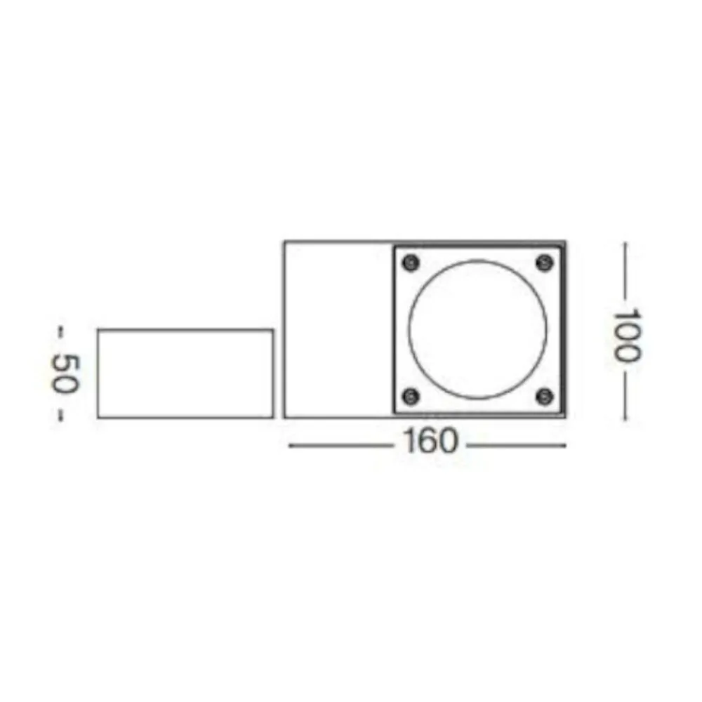 Applique Da Esterno-Ideal Lux Applique da esterno sirio ap1 antracite ip65