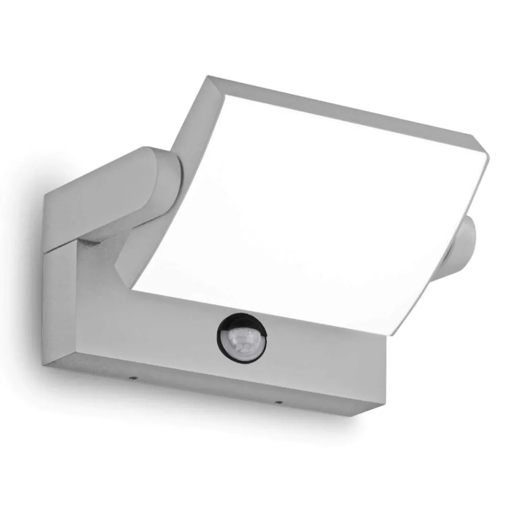 Applique Da Esterno-Ideal Lux Applique da esterno swipe ap sensor ip54 grigio orientabile con sensore