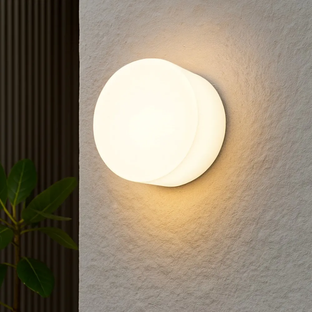 Applique Da Esterno-Linea Light Applique da esterno tonda led bianca ip65 miniwhite
