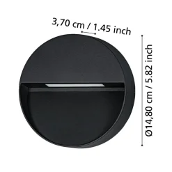 Applique Da Esterno-Selezionato da Mazzolaluce Applique da esterno tonda nera led cct ip65