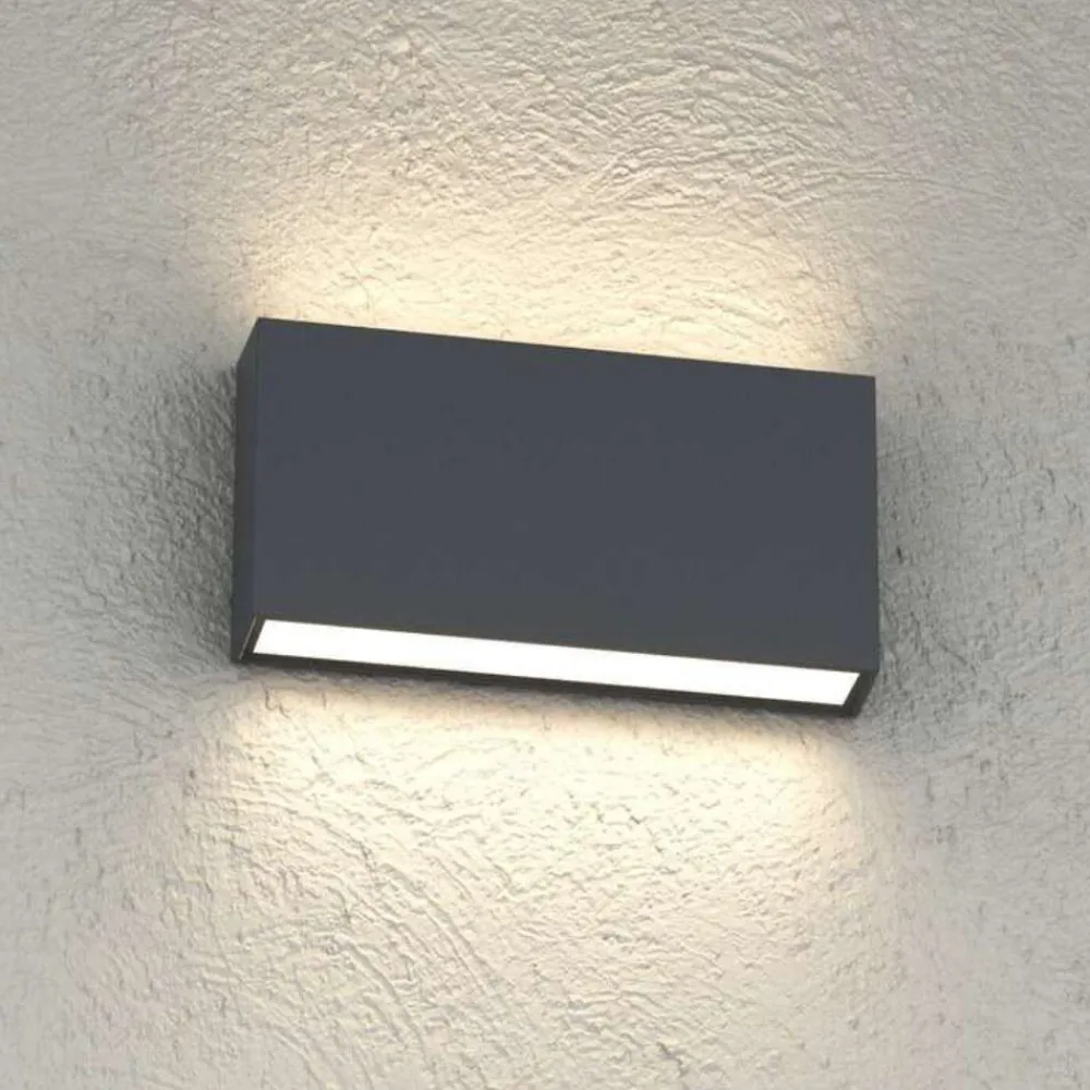 Applique Da Esterno-Top Light Applique da esterno madrid antracite led 10w cct ip65