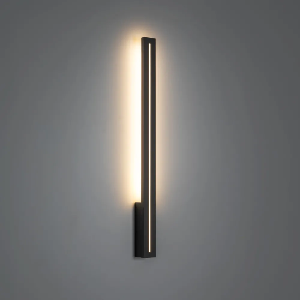 Applique Da Esterno-Selezionato da Mazzolaluce Applique da esterno verticale di design moderna grigio ip65 led 12w 3000k