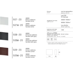 Applique Da Esterno-IsyLuce Applique da esterno 6w 3000k antracite moderna