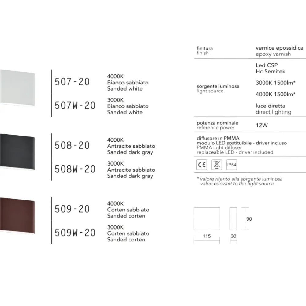 Applique Da Esterno-IsyLuce Applique da esterno 6w 3000k antracite moderna