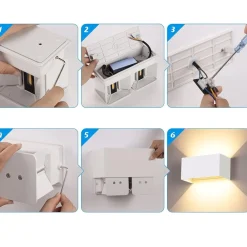 Applique Da Esterno-Selezionato da Mazzolaluce Applique da esterno 24w 4000k bianco rettangolare moderna