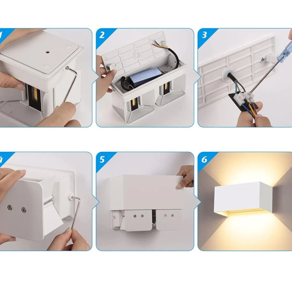 Applique Da Esterno-Selezionato da Mazzolaluce Applique da esterno 24w 4000k bianco rettangolare moderna