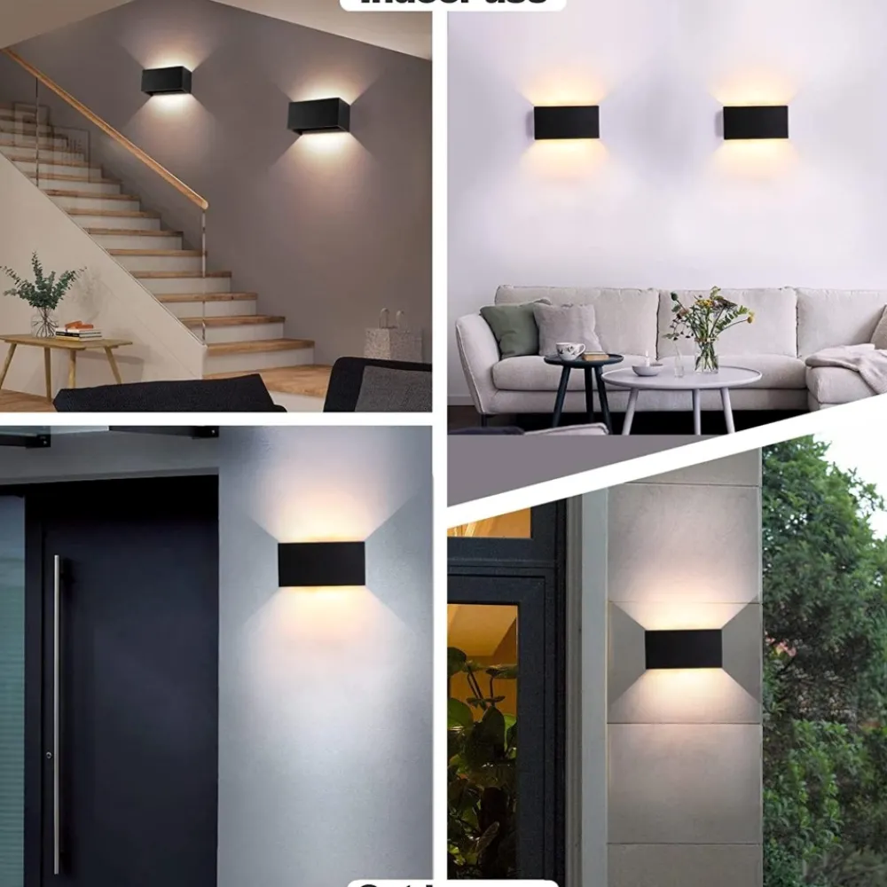 Applique Da Esterno-Selezionato da Mazzolaluce Applique da esterno 20w 3000k marrone moderna rettangolare