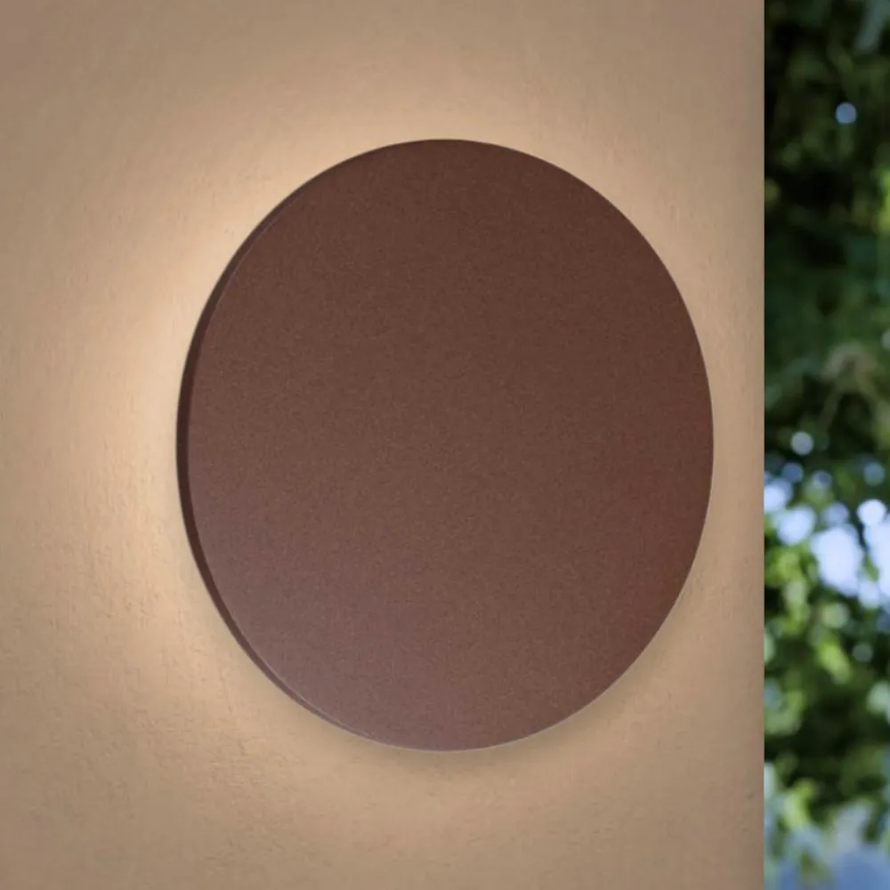 Applique Da Esterno-Ideal Lux Applique da esterno 12w 3000k marrone punto ap d24