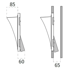 Applique Da Parete-Selezionato da Mazzolaluce Applique da incasso a parete di gesso led bianco 13w 2700k