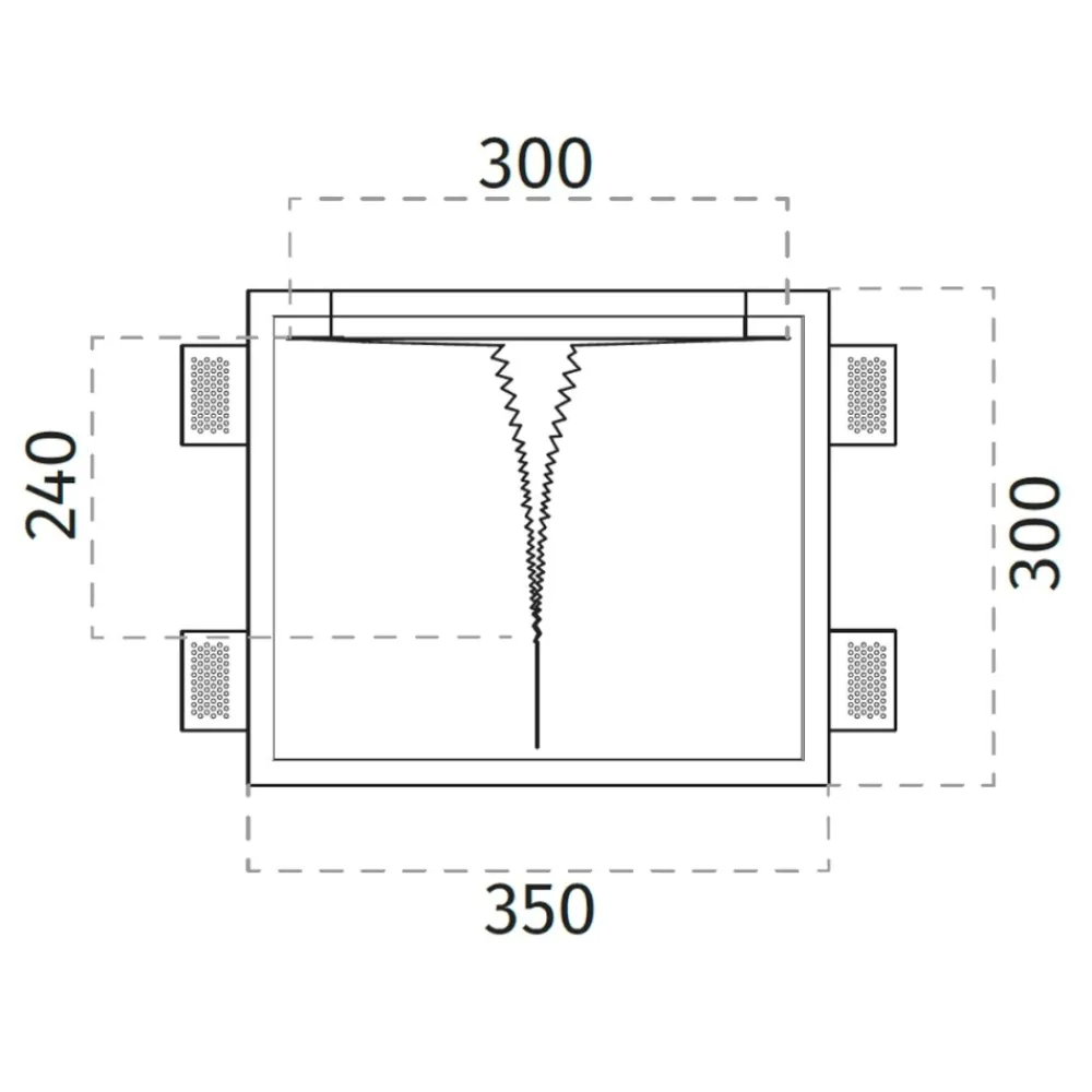 Applique Da Parete-Selezionato da Mazzolaluce Applique da incasso a parete di gesso led bianco 13w 2700k