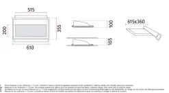 Applique Da Parete-Selezionato da Mazzolaluce Applique da incasso a parete vela di cristaly gesso led 32w 4000k