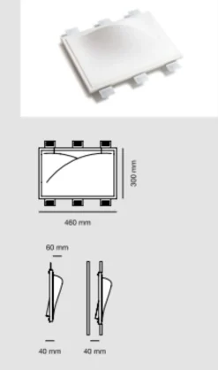 Applique Da Parete-Selezionato da Mazzolaluce Applique da incasso a scomparsa parete cristaly pitturabile led 13w 2700k