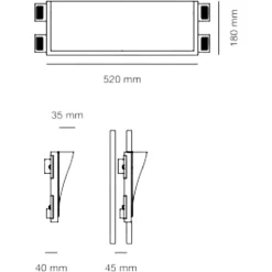 Applique Da Parete-Selezionato da Mazzolaluce Applique da incasso led 9,5w 3000k bianco cristaly