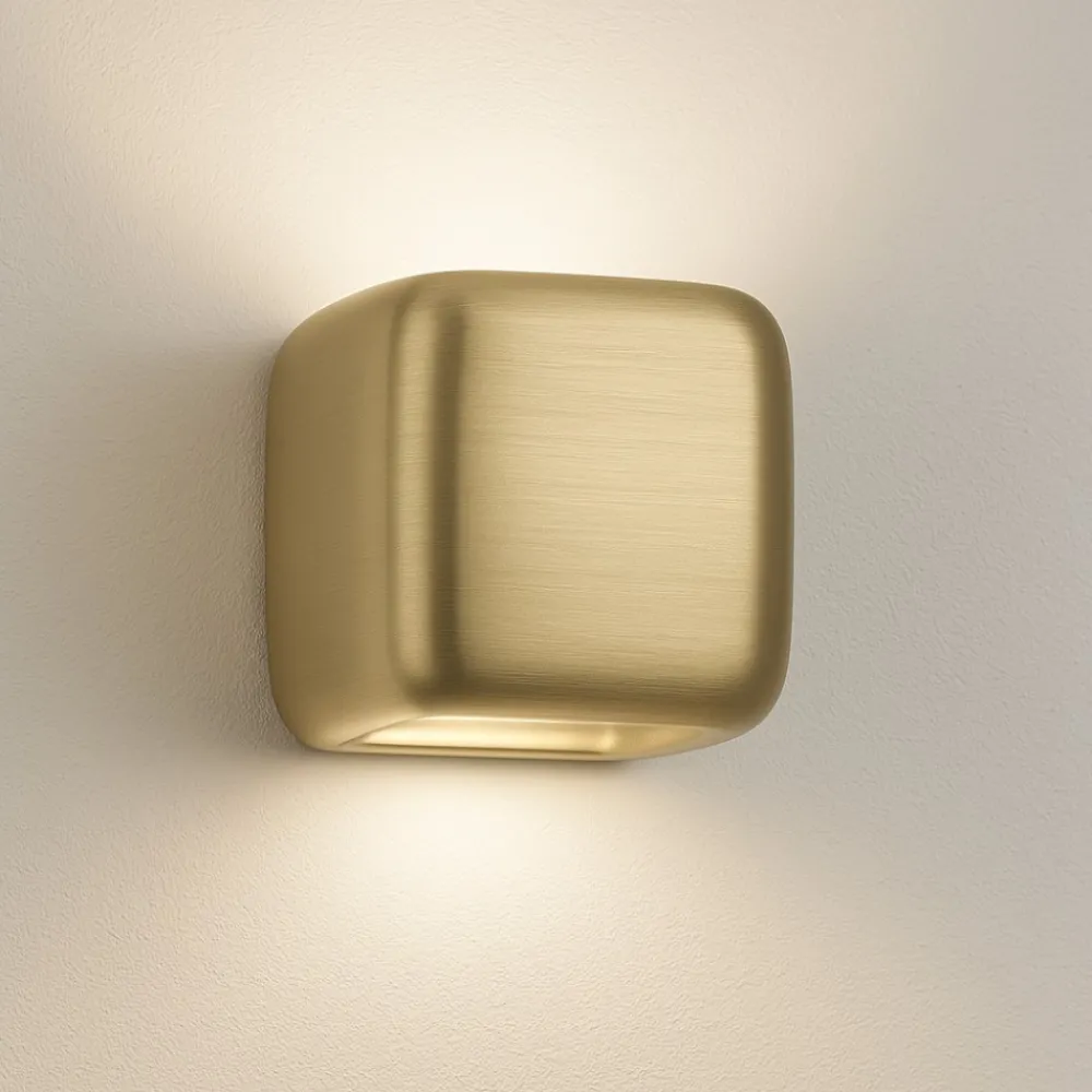 Applique Da Parete-Gea Luce Applique da interno moderno cubo oro babol