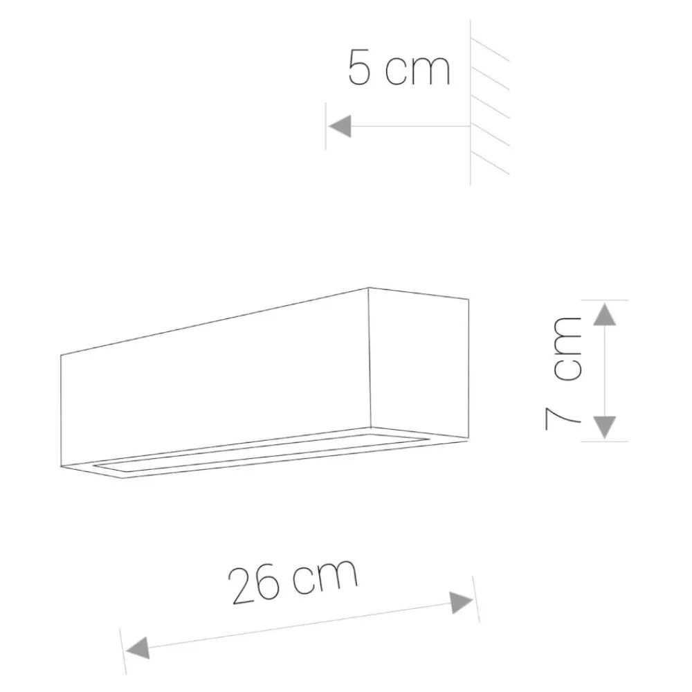 Applique Da Parete-Selezionato da Mazzolaluce Applique da interno rettangolare bianco moderno