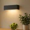 Applique Da Parete-Selezionato da Mazzolaluce Applique da muro rettangolare nero luce verso il basso moderna