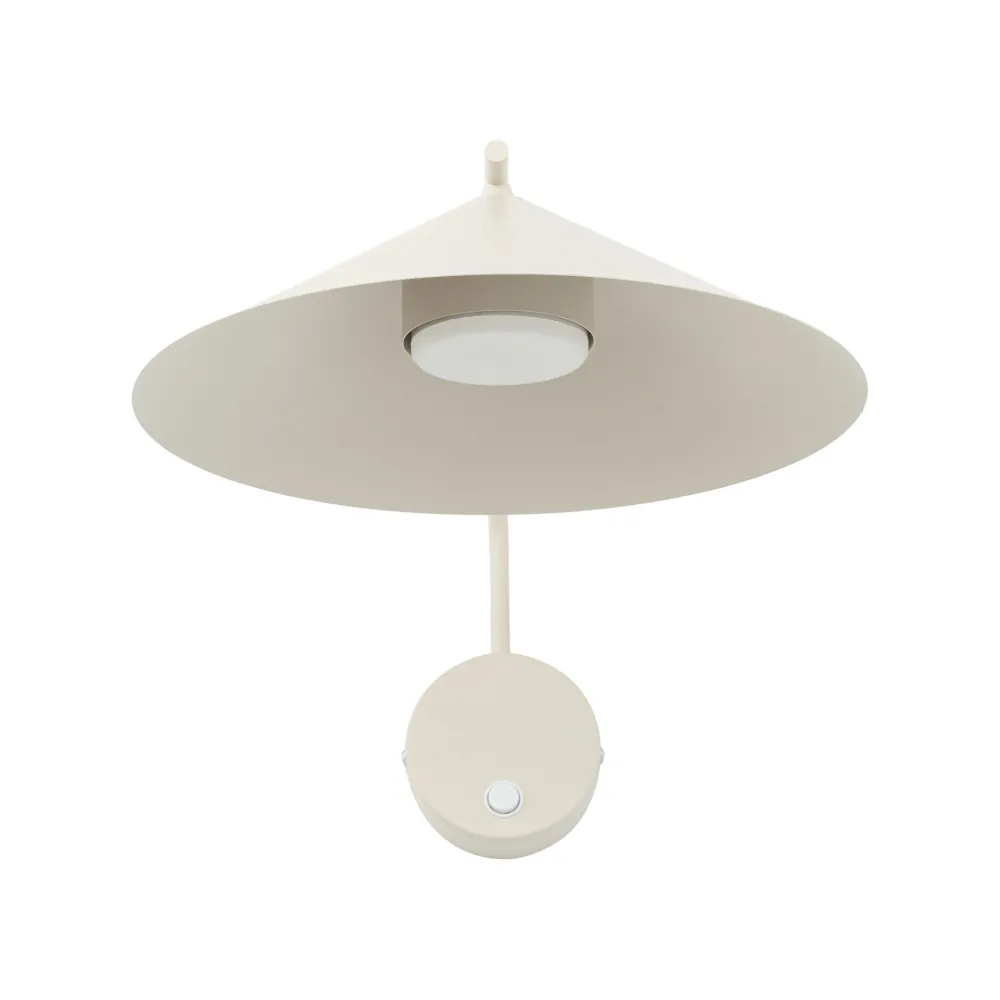 Applique Da Parete-Selezionato da Mazzolaluce Applique da parete a braccio lungo orientabile cono champagne con interruttore