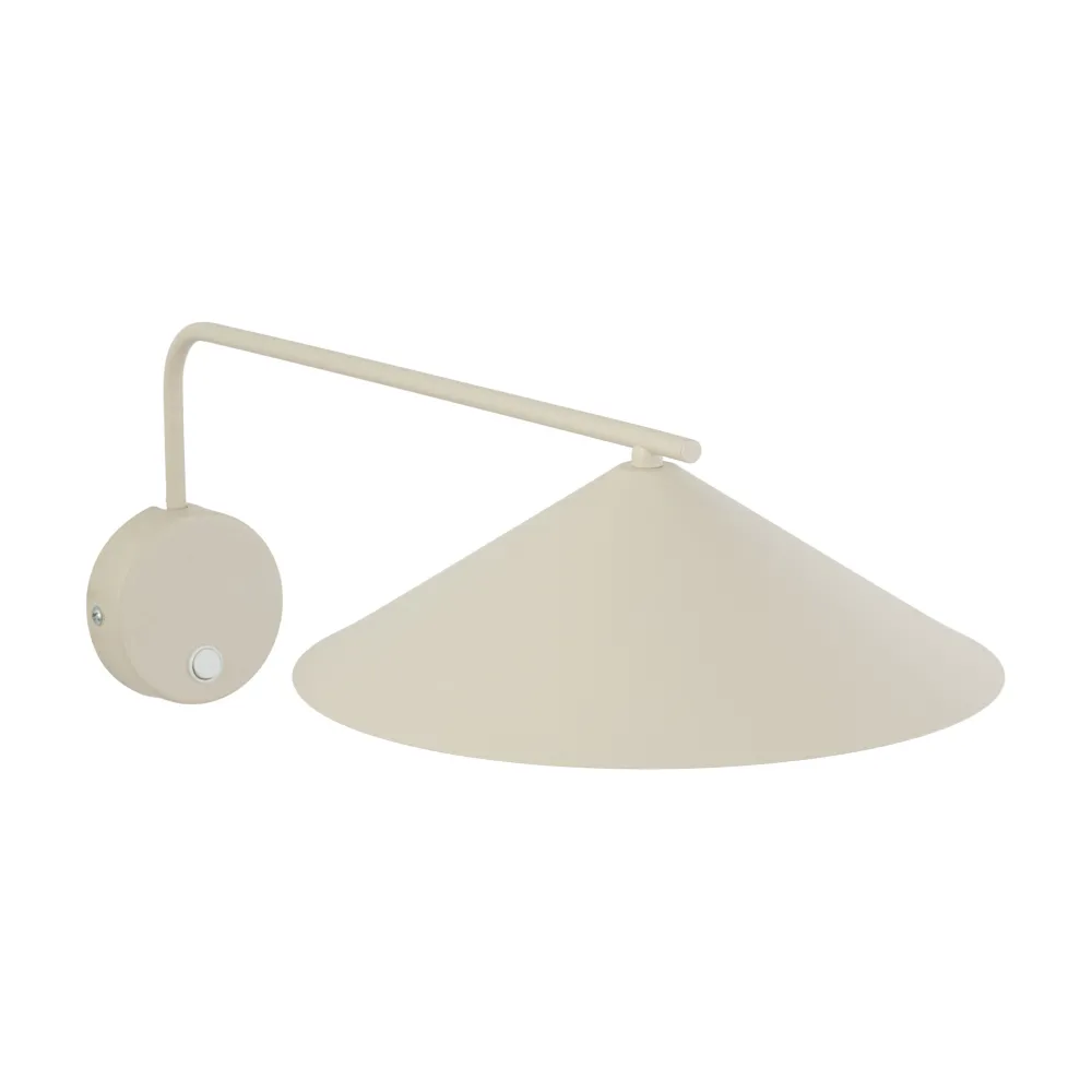 Applique Da Parete-Selezionato da Mazzolaluce Applique da parete a braccio lungo orientabile cono champagne con interruttore