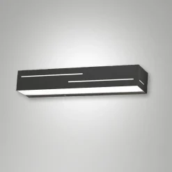 Applique Da Parete-Fabas Luce Applique da parete antracite rettangolare led 18w 3000k bunny