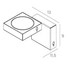 Applique Da Parete-Top Light Applique da parete antracite toplight up componibile