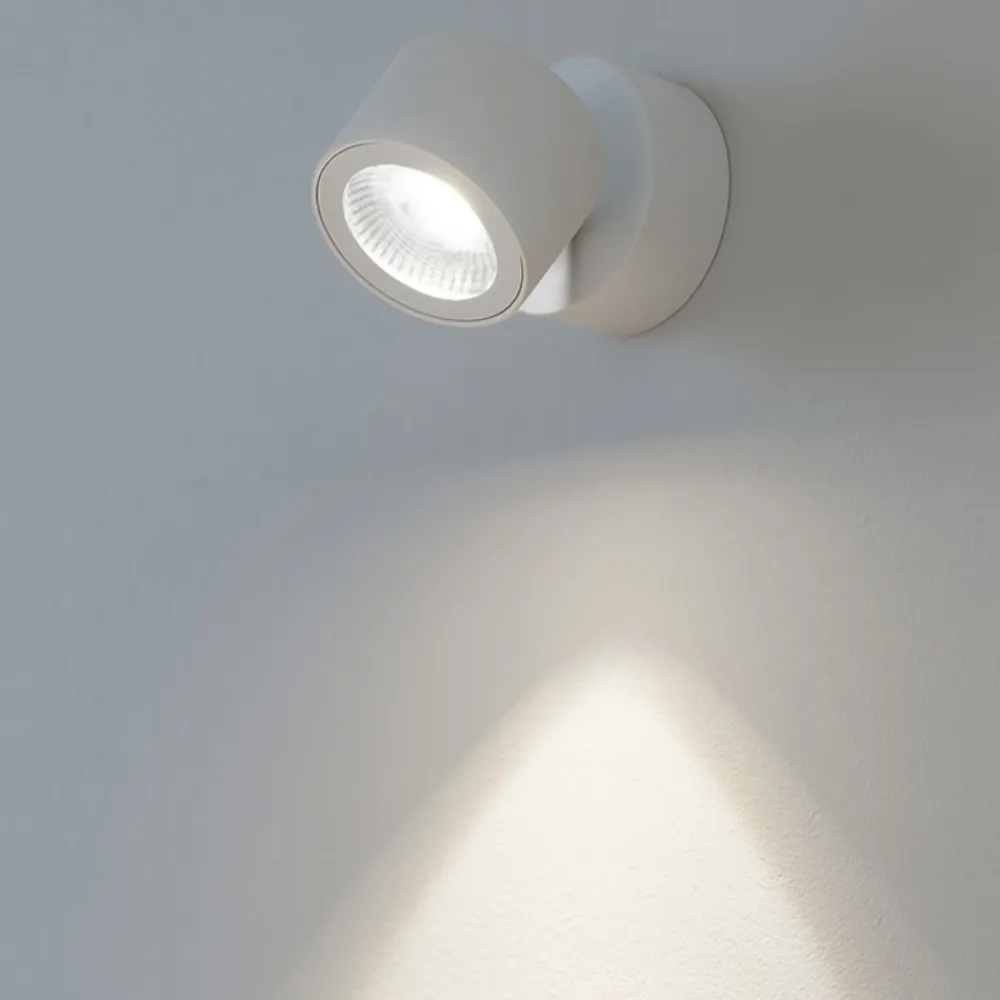Applique Da Parete-Perenz Illuminazione Applique da parete bianca led orientabile 15w 3000k 4000k 6000k perenz camera