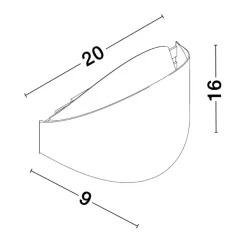 Applique Da Parete-Selezionato da Mazzolaluce Applique da parete bianco sabbiato doppio fascio led 12w 3000k