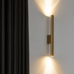Applique Da Parete-Selezionato da Mazzolaluce Applique da parete cilindro oro luce biemissione