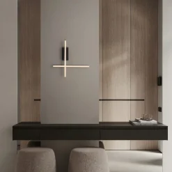 Applique Da Parete-Selezionato da Mazzolaluce Applique da parete colore oro design minimal led 3200k dimmerabile