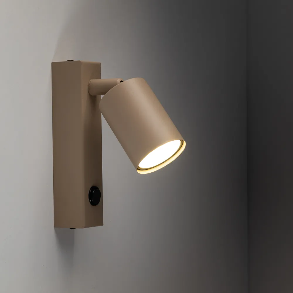 Applique Camera Da Letto-Selezionato da Mazzolaluce Applique da parete con faretto sabbia orientabile interruttore per comodino camera da letto