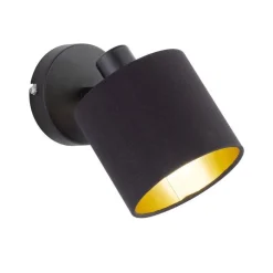 Applique Da Parete-Selezionato da Mazzolaluce Applique da parete con luce orientabile nero oro