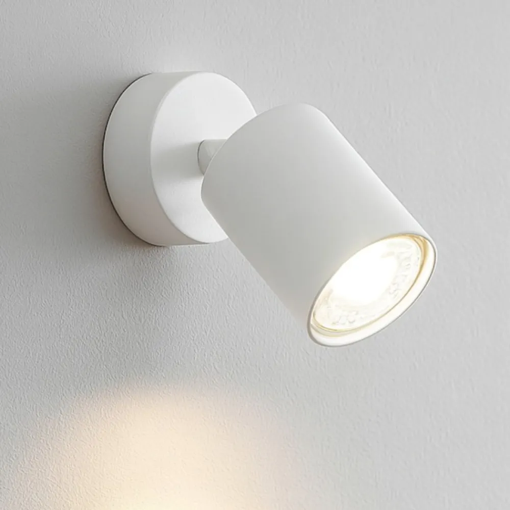 Applique Da Parete-Top Light Applique da parete con spot orientabile cilindro bianco toplight