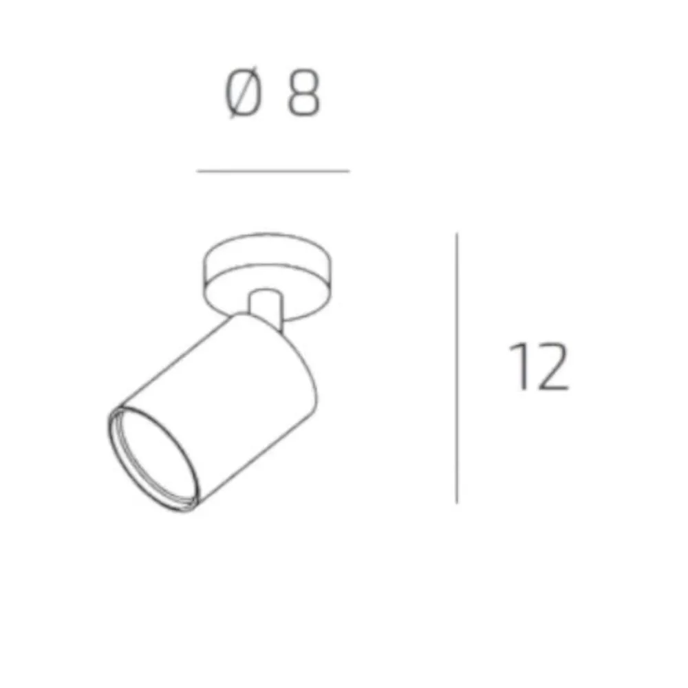 Applique Da Parete-Top Light Applique da parete con spot orientabile cilindro bianco toplight