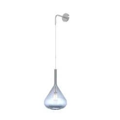 Applique Da Parete-Top Light Applique da parete cromo vetro blu kona toplight