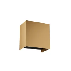 Applique Da Parete-Selezionato da Mazzolaluce Applique da parete cubo xl oro led 20w dimmerabile ip65