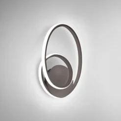 Applique Da Parete-Gea Luce Applique da parete diva titanio design moderna led 20w 3000k
