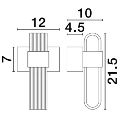 Applique Da Parete-Selezionato da Mazzolaluce Applique da parete dorato design per soggiorno led 10w 3000k