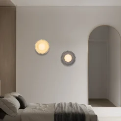 Applique Da Parete-Selezionato da Mazzolaluce Applique da parete effetto conchiglia crema ceramica