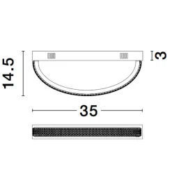 Applique Da Parete-Selezionato da Mazzolaluce Applique da parete elegante nera cristalli led 3000k