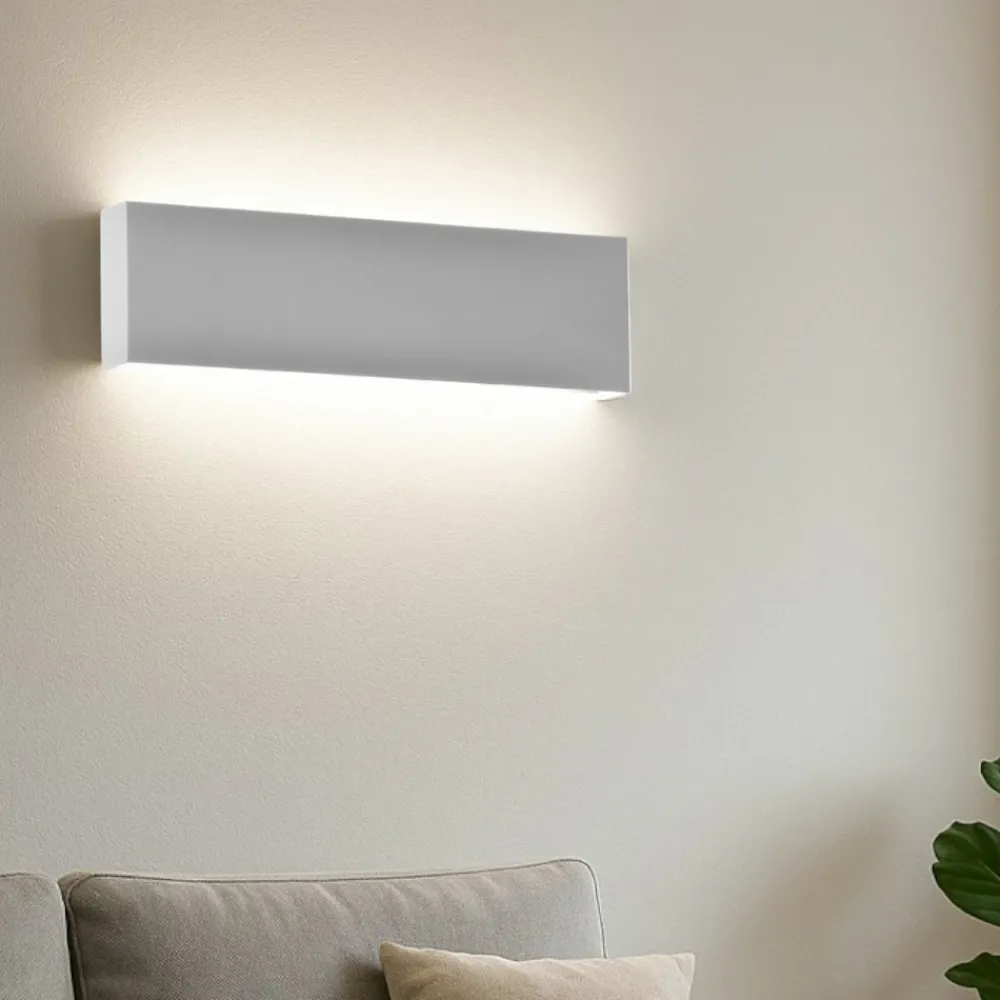 Applique Da Parete-IsyLuce Applique da parete led 24w 3000k 4000k bianca rettangolare