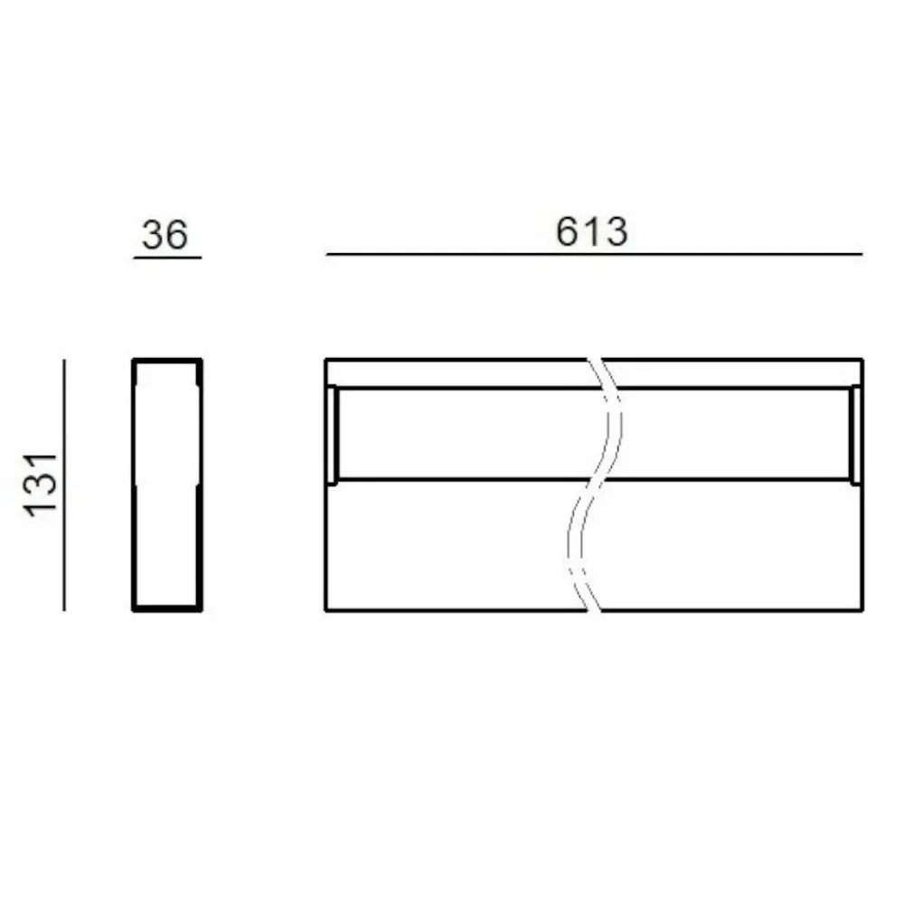 Applique Da Parete-Linea Light Applique da parete led 3000k bianca regolo 61cm