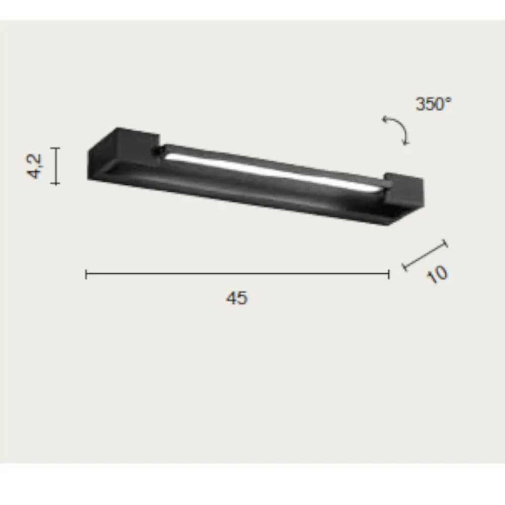 Applique Da Parete-Ondaluce Applique da parete led 3000k bianca orientabile milo