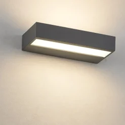 Applique Da Parete-Linea Light Applique da parete led 3000k regolo antracite