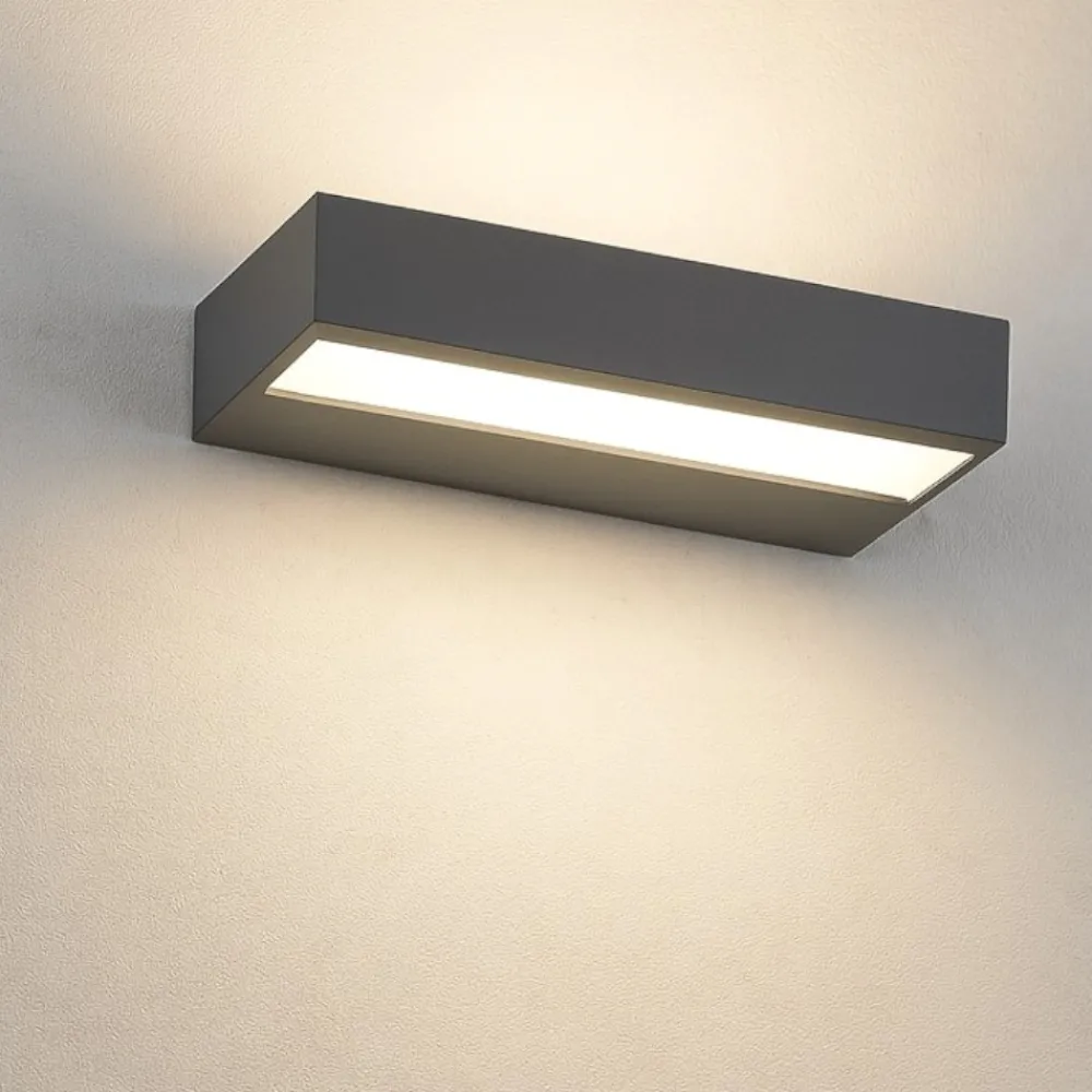 Applique Da Parete-Linea Light Applique da parete led 3000k regolo antracite