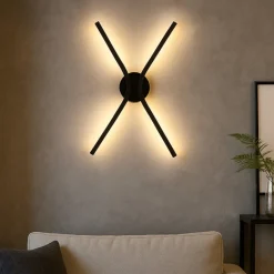 Applique Da Parete-Selezionato da Mazzolaluce Applique da parete led 16w cct nera minimalista