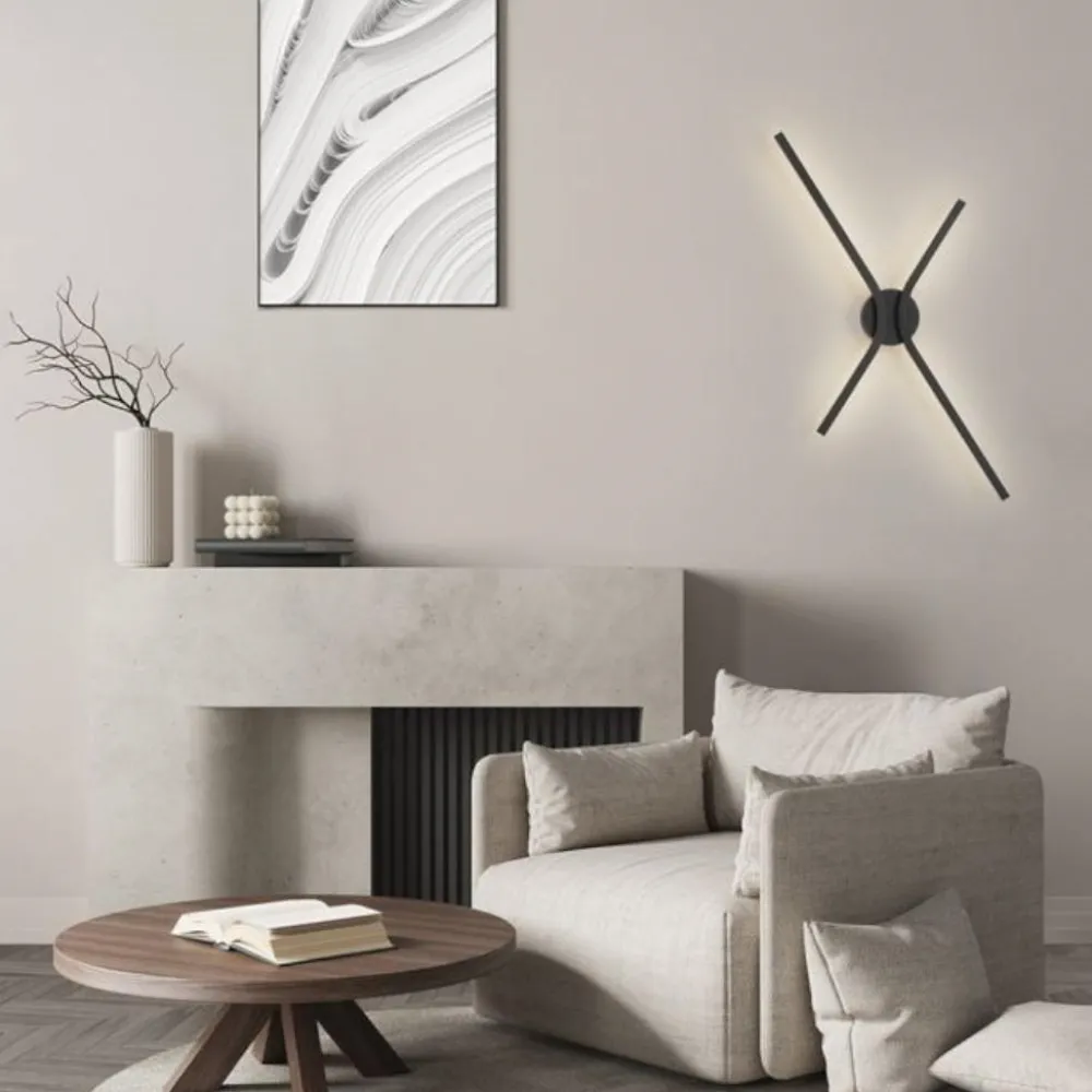 Applique Da Parete-Selezionato da Mazzolaluce Applique da parete led 16w cct nera minimalista
