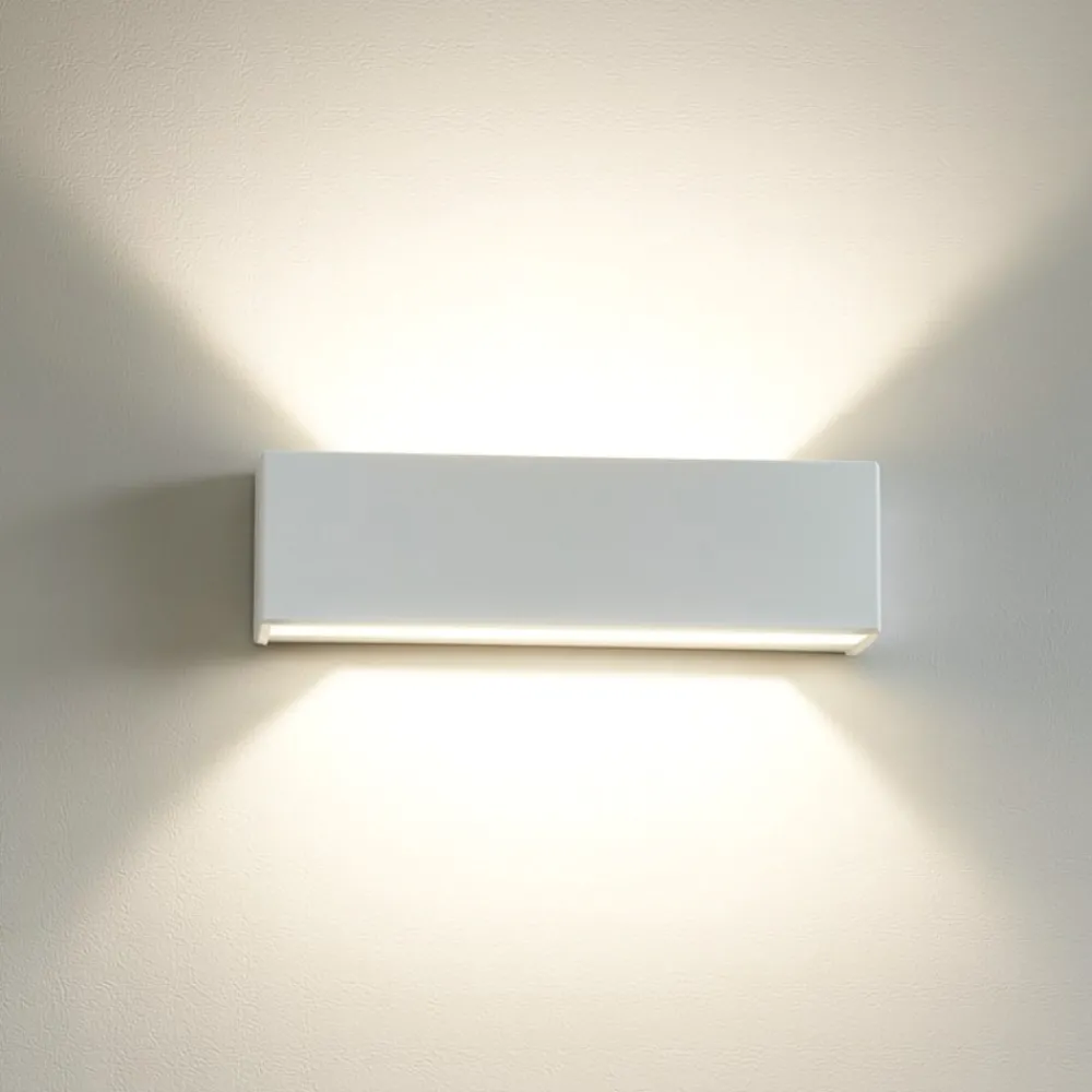 Applique Da Parete-Linea Light Applique da parete led 19w 2700k bi emissione bianco box w2