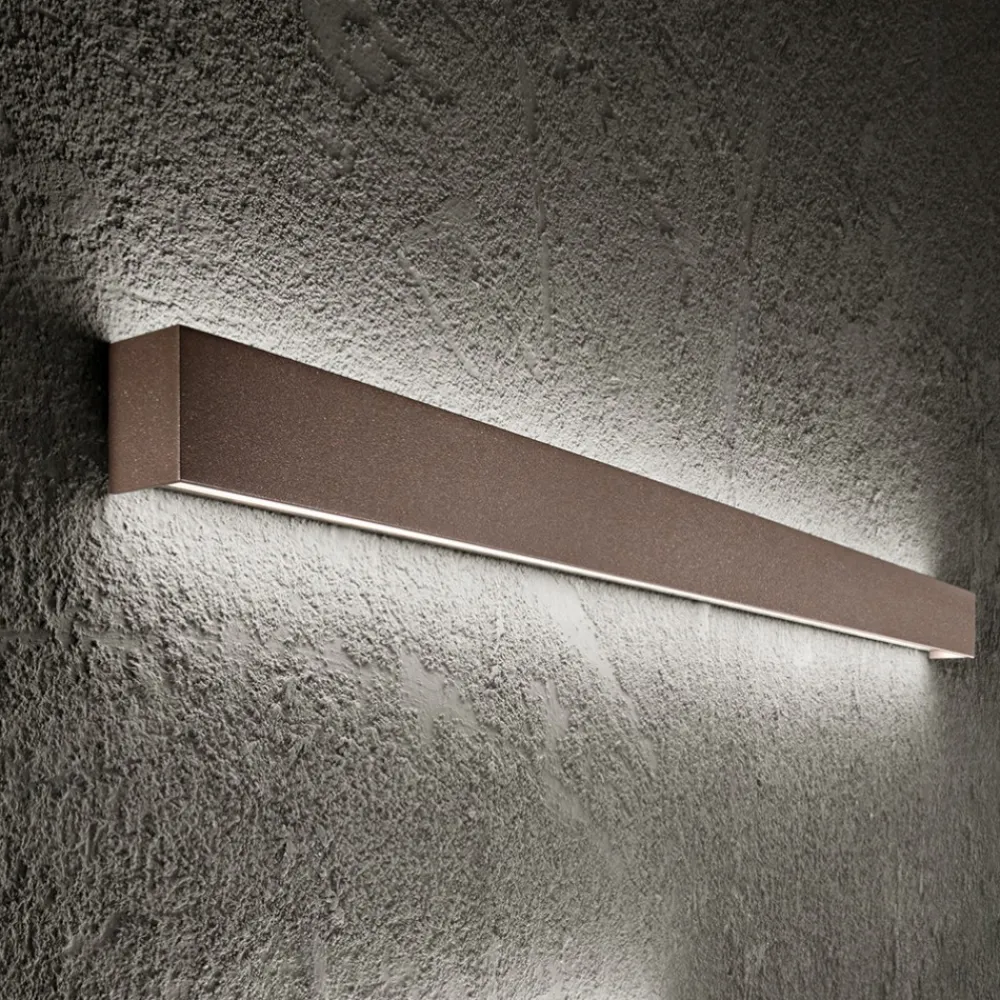 Applique Da Parete-Perenz Illuminazione Applique da parete led 20w 3000k 59cm marrone rummo perenz