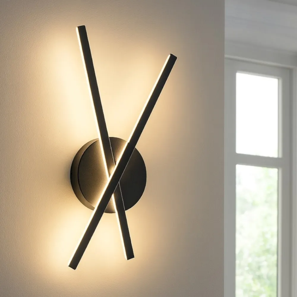 Applique Da Parete-Selezionato da Mazzolaluce Applique da parete led 18w 3000k moderna nero design