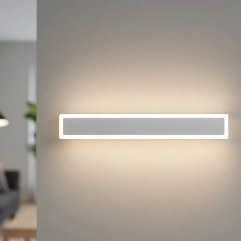 Applique Da Parete-Perenz Illuminazione Applique da parete led 17w rettangolare bianca wally